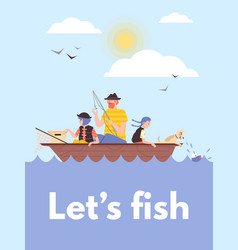 Fishing Trip For Family With Children Banner