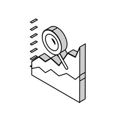 Graph Search Magnifying Glass Isometric Icon