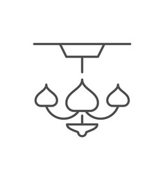 Classical Chandelier Line Outline Icon