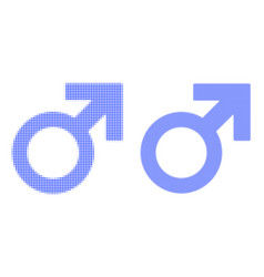 Dot Halftone Male Symbol Icon