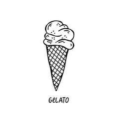 Hand-drawn Of Italian Cuisine Gelato