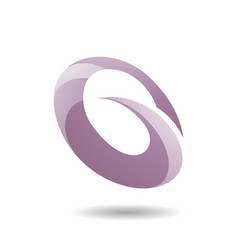 Purple Abstract Spiky Oval Icon For Letter G Q Or