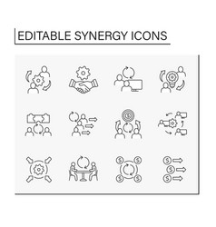 Synergy Line Icons Set