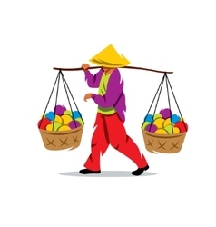 Asian Vendor Cartoon