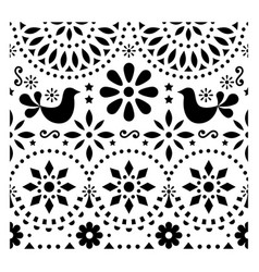 Mexican Folk Art Pattern With Birds