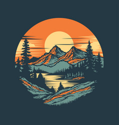 Mountain Logo For T Shirt And Other