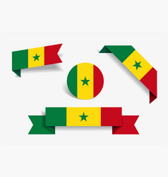 Senegalese Flag Stickers And Labels