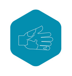 Dirty Hand Icon Outline Style