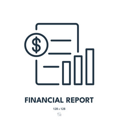 Financial Report Icon Finance Statistics