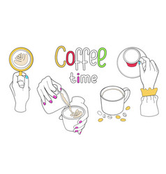 Human Hands Are Holding Cup Of Coffee