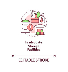 Inadequate Storage Facilities Concept Icon