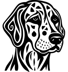 Dalmatian - Black And White Isolated Icon