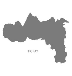 Tigray Ethiopia Map Grey