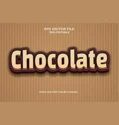 Chocolate 3d Editable Text Effect