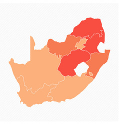 Colorful South Africa Divided Map