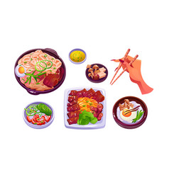 Korean Food Icon Asian Rice Meal Cartoon