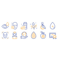 Set Healthcare Icons Such As Face Declined