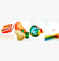 Set Of Abstract Geometric Shape Posters