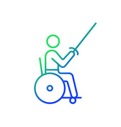 Wheelchair Fencing Gradient Linear Icon