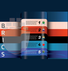 Abstract Brics Countries Infographics