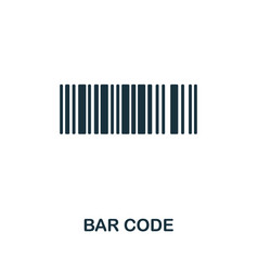 Bar Code Icon Monochrome Simple Line Online Store