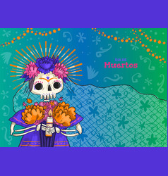 Hand Drawn Dia De Muertos Background Design