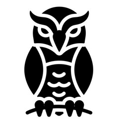 Horror Owl Glyph Icon