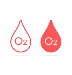 Oxygen In Blood Drop Icon O2 Saturation