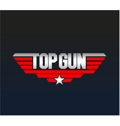 Top Gun Typography Icon Topgun Symbol