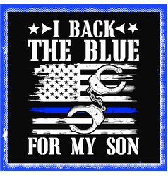 Back The Blue Shirt Police Dad And Mom Gif