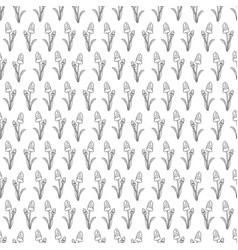 Seamless Pattern With Cute Grape Hyacinth Flower