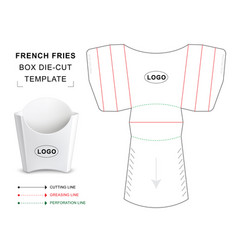 Fries Box Die Cut Template Packaging