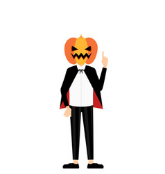 Halloween Costume Pose Of A Boy In Pumpkin Ghost