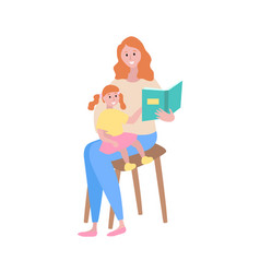 Mother Reading Fairy Tales To Child Daughter