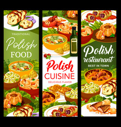 Polish Cuisine Meals Restaurant Dishes Banners