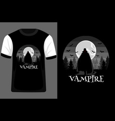 Vampire Retro Vintage T Shirt Design