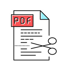 Cutting Pdf File Color Icon