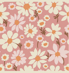 Daisy Allover Dusty Pink Repeat Pattern