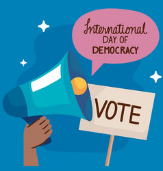 Day Of Democracy Lettering Message