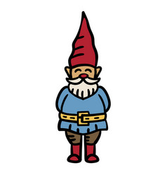 Smiling Gnome Hand Drawn