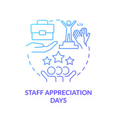 Staff Appreciation Days Blue Gradient Concept Icon