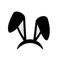 Bunny Ears Icons Easter Ear Mask Isolated