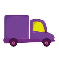 Isolated Delivery Truck Sketch Icon