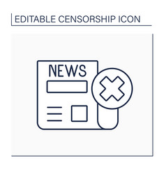 News Blackout Line Icon