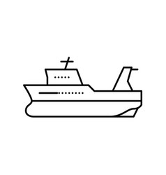 Trawler Boat Line Icon