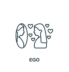 Ego Icon Line Simple Psychology Icon