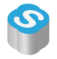 Skype Isometric Icon