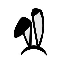 Bunny Ears Icons Easter Ear Mask Isolated