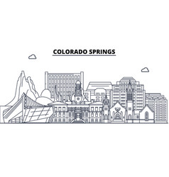 Colorado Springs United States Outline Travel