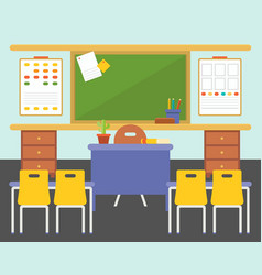 Empty classroom or study room interior background Vector Image